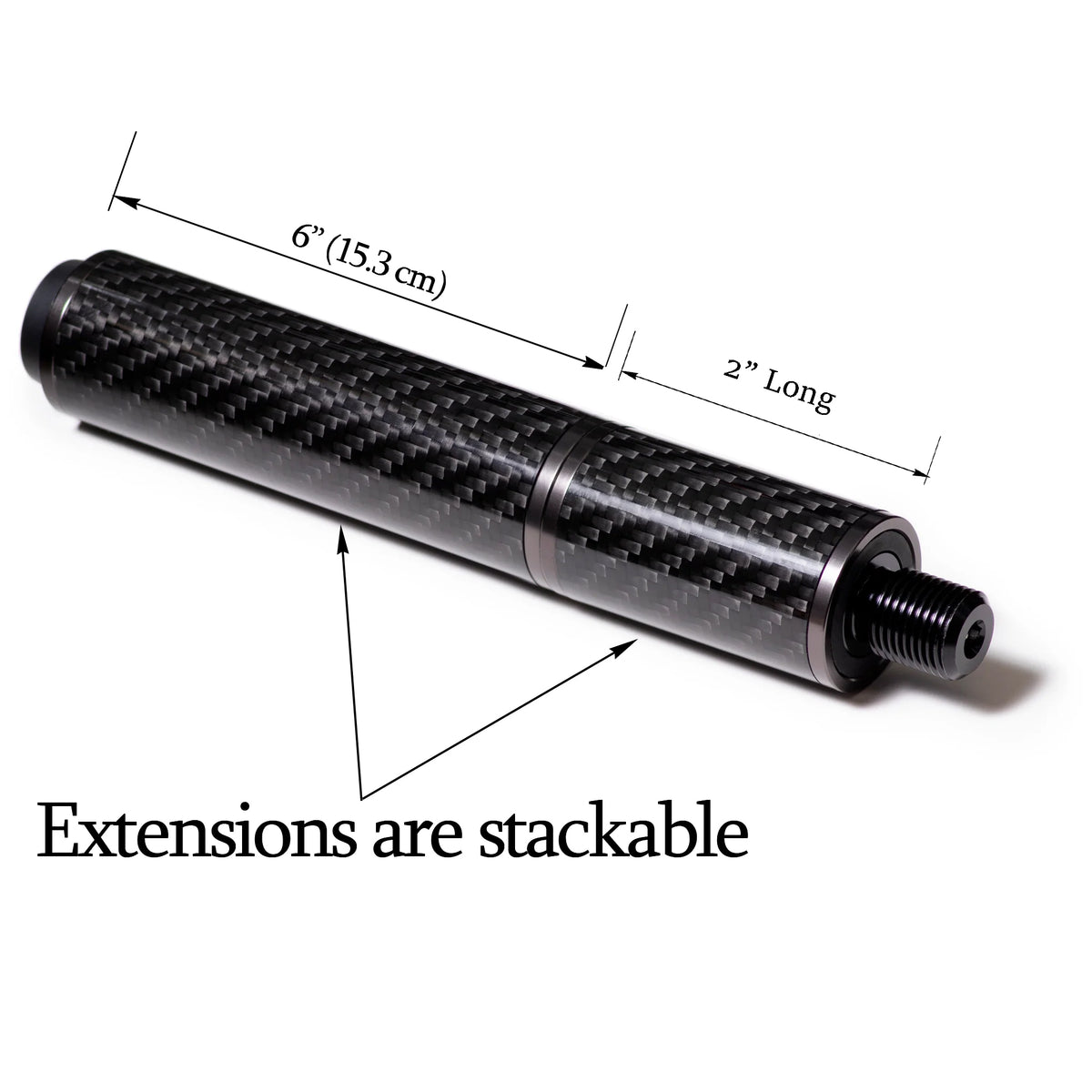 Carbon Fiber Extension with Bumper for Predator Cues (Extension