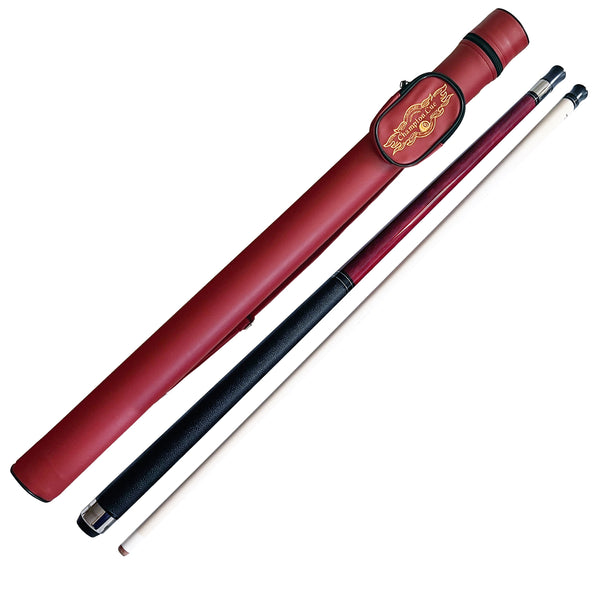 Champion HK Dragon Pool Cue Stick – Wine Color | Low Deflection Shaft + Red Case with Gold Logo + Champion Glove
