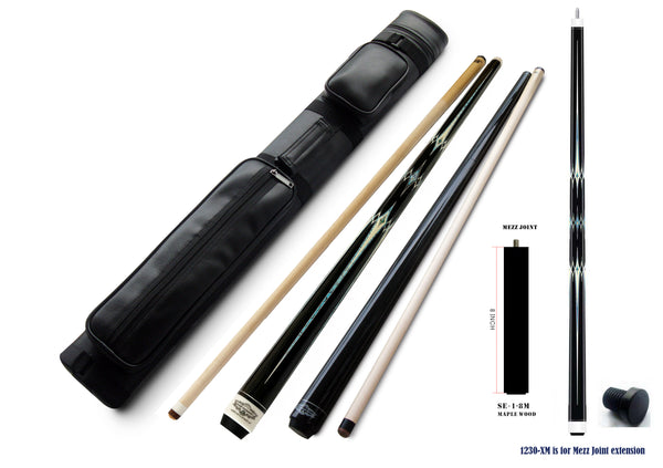 Combo deal one ! Champion Constellation pool CN-1 cue and KBJ-1 Black Jump and break cue , Pro taper,2X2 Cue Case, two Champion Gloves