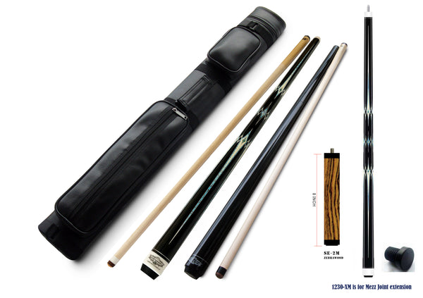 Combo deal three! Champion Constellation pool CN-1 cue and KBJ-1 Black Jump and break cue , Pro taper,2X2 Cue Case, two Champion Gloves