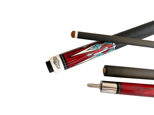Gator Carbon Fiber Billiard Cue Stick 12.5mm Tip size, A black, white or red hard case, A Champion glove, Model: S7-1