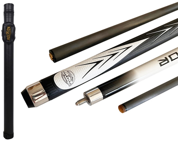 White Spider Carbon Fiber Billiard Cue Stick 12.5mm Tip size, A black hard case, A Champion glove, Model: CK-WT