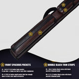 Champion 2X2,2X3,3X4 Leatherette Billiard Pool Cue Stick Brown Hard Case