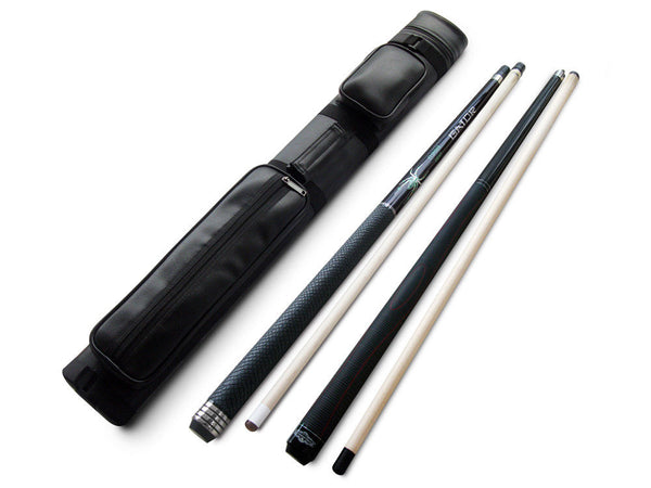 Champion Black Spider Billiard Pool Cue , BK2 Jump and break cue , 2X2 Black Case