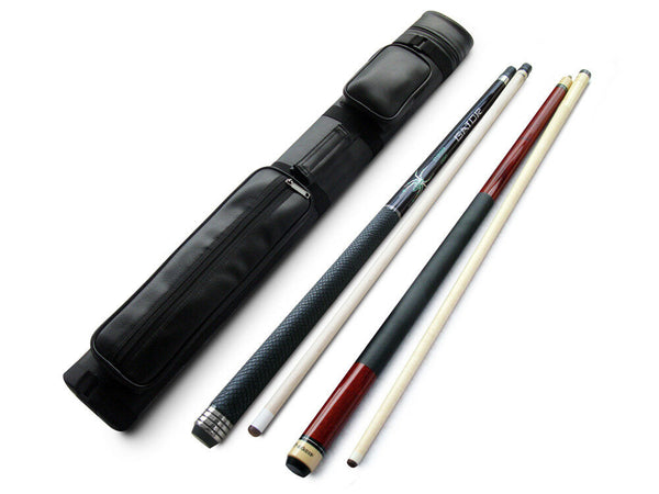 Champion Black Spider Pool Cue Stick, ST14 Pool cue, 2X2 Black Case, 2 Glove