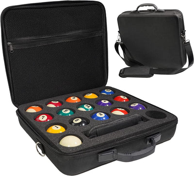 Champion Pool Balls Carrying Case, Nylon or Aluminum Travel Holder for One Set of Billiard Balls