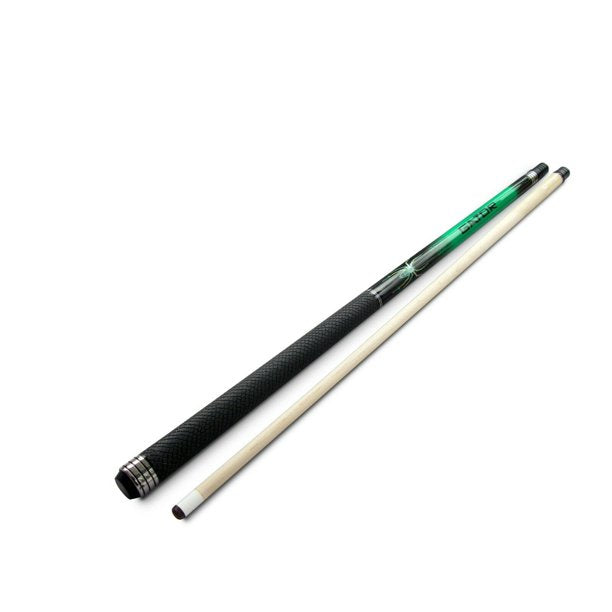 Champion Green Spider Billiard Pool Cue, Black Nemesis break cue, 2X2