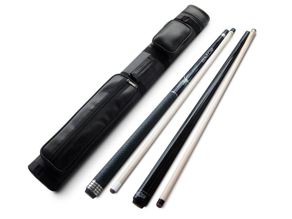 Champion Black Spider Billiard Pool Cue , Nemesis Jump and break cue , 2X2 Black Case
