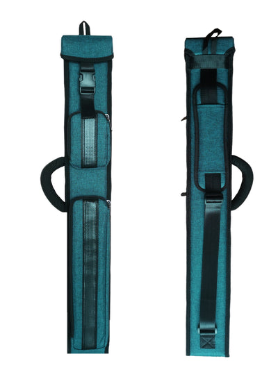 Champion 2X2,2X3,3X4 Nylon Billiard Pool Cue Stick  Teal Green Hard Case