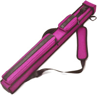 Champion 2X2,2X3,3X4  Hot Pink Nylon Billiard Pool Cue Stick Black Hard Case