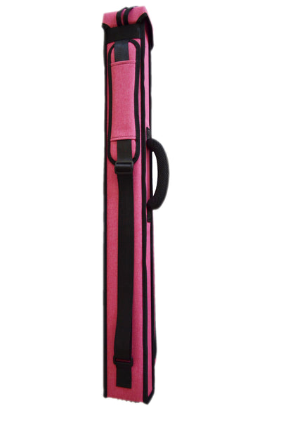 Champion 2X2,2X3,3X4  Hot Pink Nylon Billiard Pool Cue Stick Black Hard Case