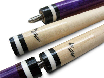 Combo deal ! Champion ST10 Purple pool cue and Jump and break cue, Pro taper,2X2 Cue Case, two Champion Gloves