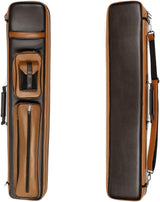Champion Cases soft Cue bag Leatherette 4x8 Pool Cue Case (4 BUTT 8 SHAFT), Brown D-0437