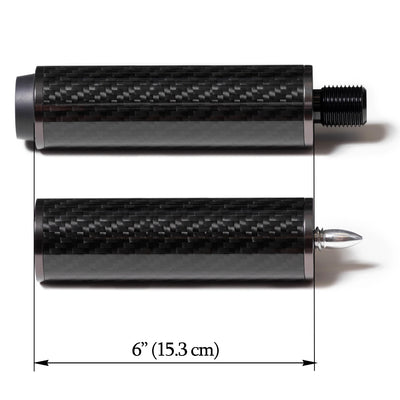 Carbon Fiber Extension with Bumper for Predator Cues (Extension length from 2" to 8")