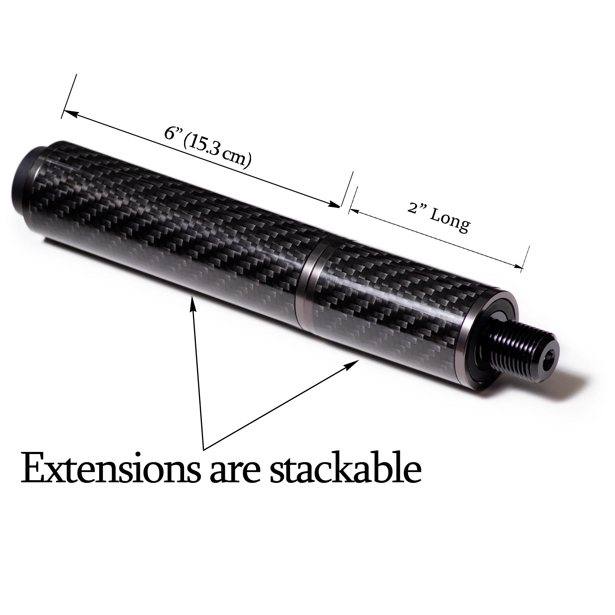 Carbon Fiber Extension with Bumper for Predator Cues (Extension