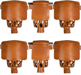 Champion Genuine Leather Pockets for Pool Table/Billiard Table (Set of 6), Model: AKL-1, Color Light brown