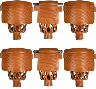 Champion Genuine Leather Pockets for Pool Table/Billiard Table (Set of 6), Model: AKL-1, Color Light brown