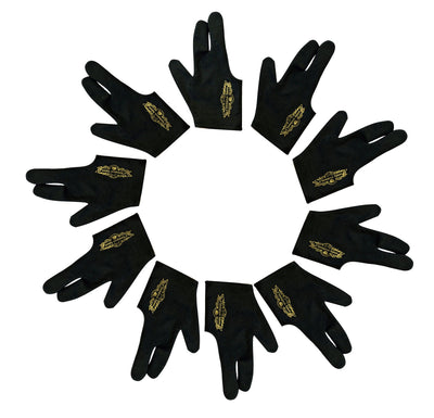 10 Champion Sport Black left Hand Billiards Gloves For Pool Cues