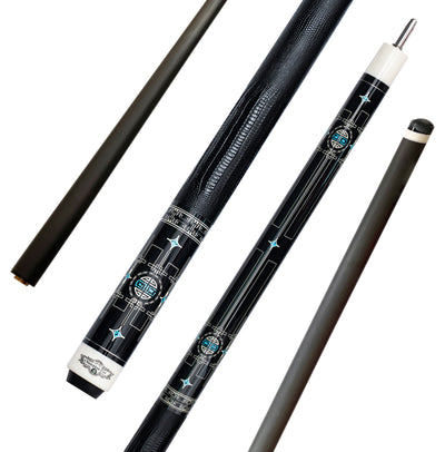 Gator 9-A3  Carbon Fiber 12.4mm Uni-Loc Pool Cue + Hard Case, Joint Protectors, and Playing Glove