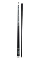 Gator 9-A3  Carbon Fiber 12.4mm Uni-Loc Pool Cue + Hard Case, Joint Protectors, and Playing Glove