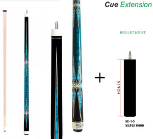 Champion constellation series pool cue-Model No:  CN-2, 56 inches long, Tip size: 11.75mm, 12.5mm or 13mm, 5/16 x 18 Joint with joint protectors, White case or Black Case
