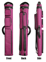 Champion 2X4,3x6 Pink Nylon Billiard Pool Cue Stick Hard Case 4S2B, 6S3B