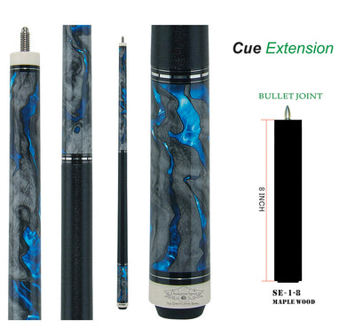 Champion constellation series pool cue-Model No: CN-5,58 inches long, Tip size: 11.75mm, 12.5mm or 13mm, 5/16 x 14 Joint with joint protectors, White case or Black Case