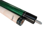 Champion ST14 Green Pool Cue Stick with a Leather painted wrap , A white or Black Pool Case, Champion Glove
