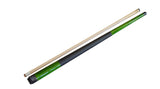 Champion ST14 Green Pool Cue Stick with a Leather painted wrap , A white or Black Pool Case, Champion Glove