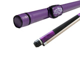 Champion ST8 Purple Pool Cue Stick ,Black/White/Purple Hard Pool case, Champion Glove