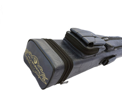 Champion leatherette Cue Cases 4x6 Holds 4 butts and 6 shafts pool cue,   Model: I-62605 G Grey color