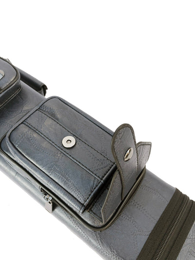 Champion leatherette Cue Cases 4x6 Holds 4 butts and 6 shafts pool cue,   Model: I-62605 G Grey color