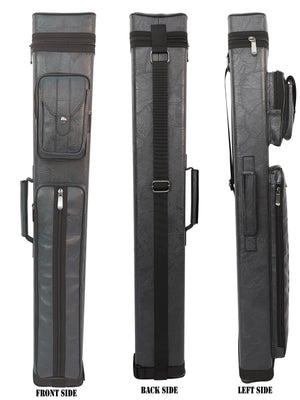 Champion leatherette Cue Cases 4x6 Holds 4 butts and 6 shafts pool cue,   Model: I-62605 G Grey color