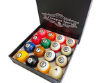 Champion Arcos  Pool Balls Set - Professional Phenolic Resin Billiard Balls - Set of 15 Made in Belgium Balls Including a Black triangle Cue Ball
