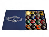 Champion  Marble Pool Balls set ( Dark Marble) Complete 16 Ball Set,buy 2 get 1 free