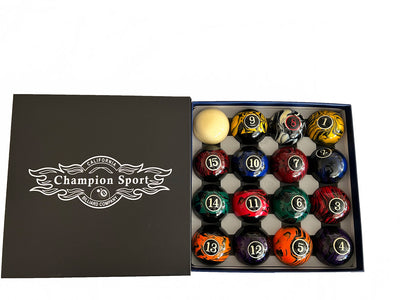 Champion  Marble Pool Balls set ( Dark Marble) Complete 16 Ball Set,buy 2 get 1 free