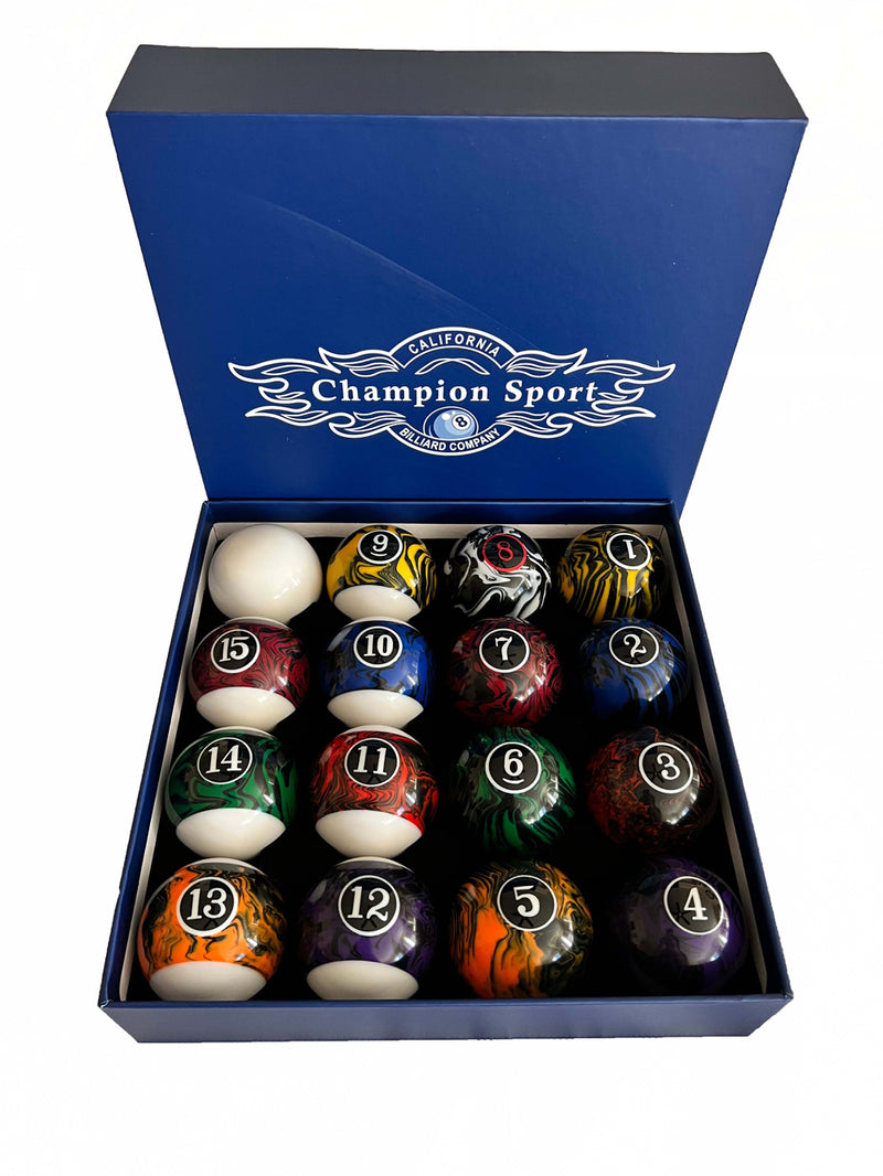 VSSAL Premium Pro Resin Billiard Balls Set Pool Table Balls Marble Swirl Style 2 1 4inch Regulation Size Complete VSSAL Premium Pro Resin Billiard Balls Set Pool Table Balls Marble Swirl Style 2 1 4inch Regulation Size Complete