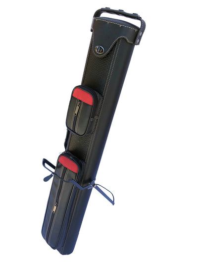 Champion  Leatherette 2x4 Pool Cue Case with Stand(2 Butts 4 Shafts)-  A0403 Red