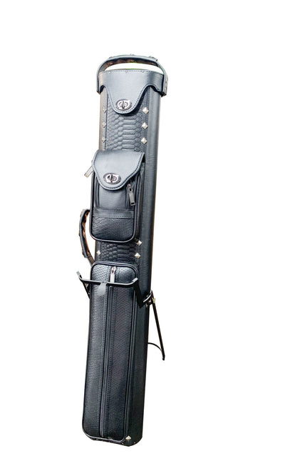 Champion  Leatherette 2x4 Pool Cue Case with Stand(2 Butts 4 Shafts)-  C0427 Black