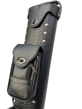Champion  Leatherette 2x4 Pool Cue Case with Stand(2 Butts 4 Shafts)-  C0427 Black