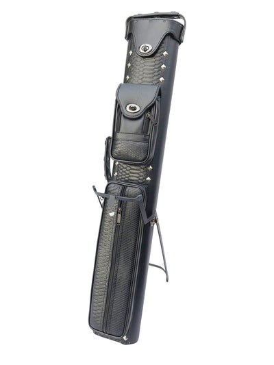 Champion  Leatherette 2x4 Pool Cue Case with Stand(2 Butts 4 Shafts)-  C0427 Black