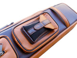 Champion Cases soft Cue bag Leatherette 4x8 Pool Cue Case (4 BUTT 8 SHAFT), Brown D-0437