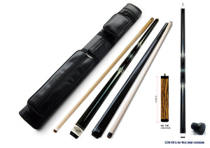 Combo deal three! Champion Constellation pool CN-1 cue and KBJ-1 Black Jump and break cue  , Pro taper,2X2 Cue Case, two Champion Gloves