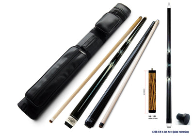 Combo deal three! Champion Constellation pool CN-1 cue and KBJ-1 Black Jump and break cue  , Pro taper,2X2 Cue Case, two Champion Gloves