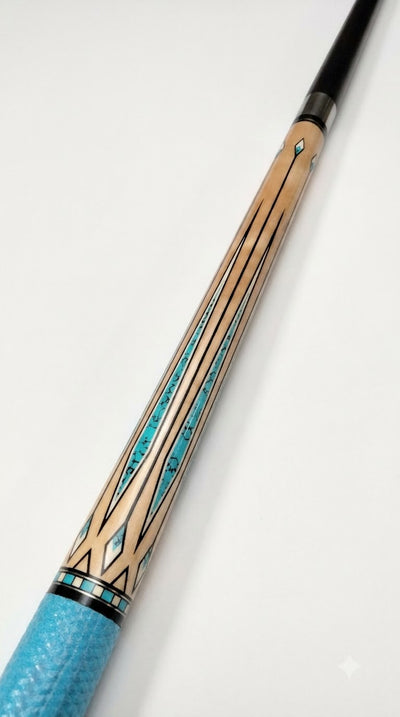 Gator KL-S7-6 Carbon Fiber 12.4mm or 11.8mm Uni-Loc Pool Cue + Hard Case, Joint Protectors, and Playing Glove