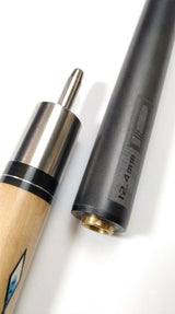 Gator KL-S7-6 Carbon Fiber 12.4mm or 11.8mm Uni-Loc Pool Cue + Hard Case, Joint Protectors, and Playing Glove