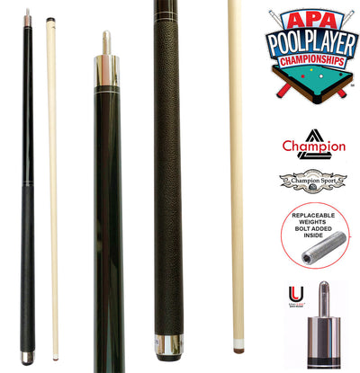 Champion Constellation Billiard Pool Cue-Model: CN-7, Uniloc joint ,Low Deflection Shaft, A black or white case (Copy)