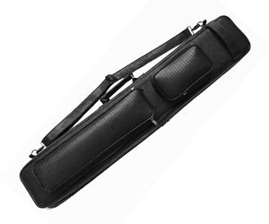 Black Crocodile-Embossed Soft Cue Case – 4 Butts/8 Shafts, 4x8, F-0552