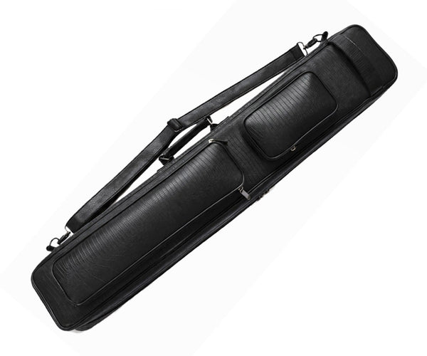 Black Crocodile-Embossed Soft Cue Case – 4 Butts/8 Shafts, 4x8, F-0552