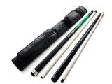 Champion Green Spider Billiard Pool Cue, Black Nemesis break cue, 2X2 Black Case